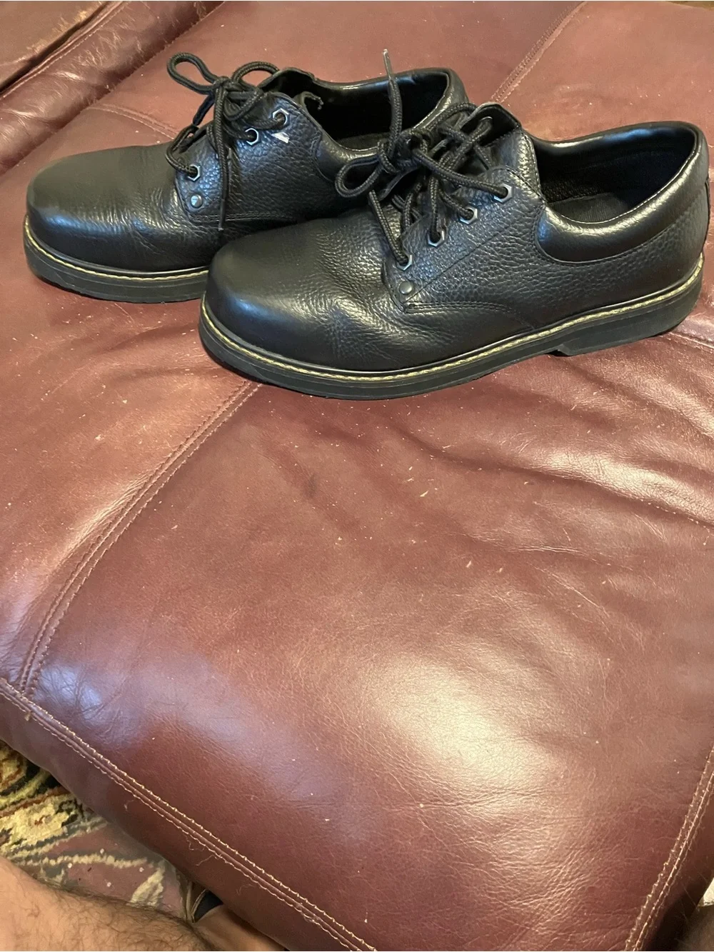 Dr Scholls Men’s 10M Black Harrington Work Shoe with Massaging Gel heel